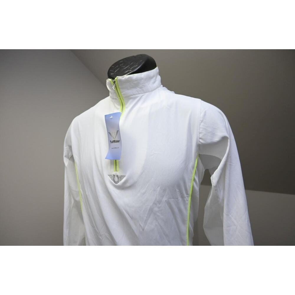 Tuff Rider Equestrian 1/4 Zip Jacket‎ White Athletic Stretch Womens Size XL NWT